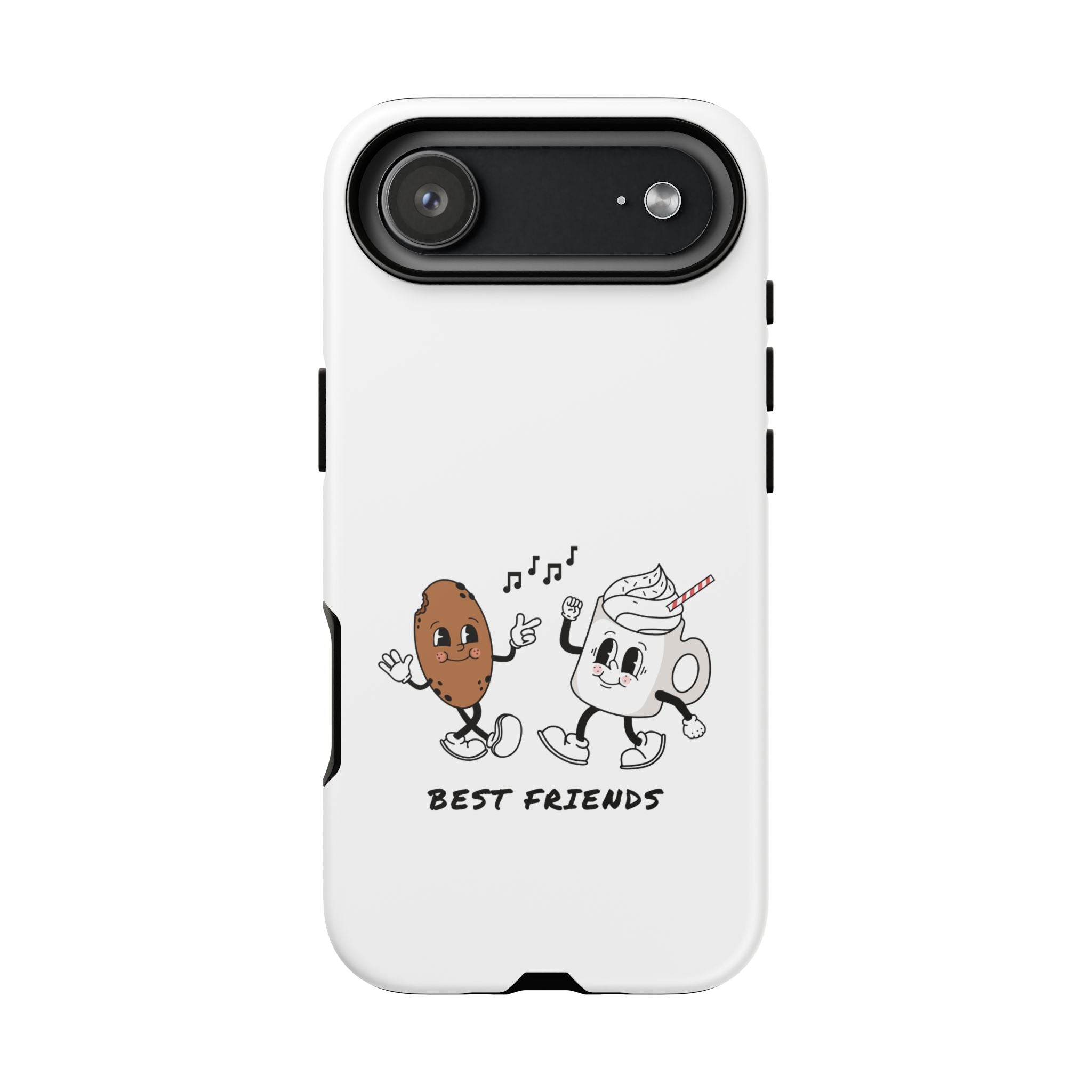 Phone Case — 'Best Friends' Coffee & Donut Cute Cartoon Protective Case