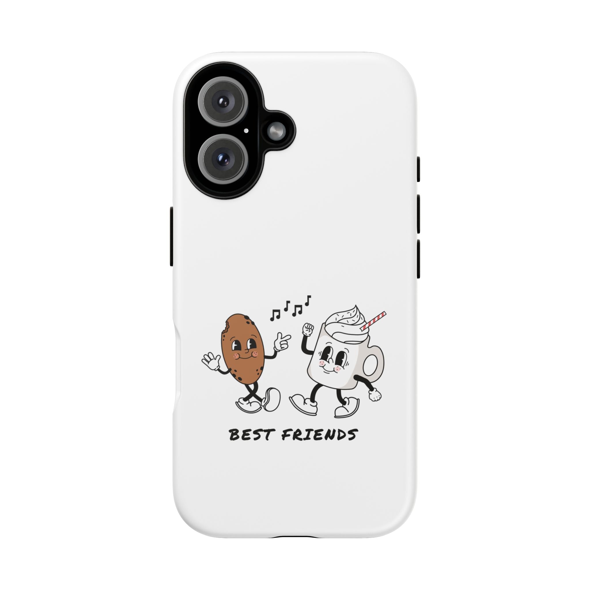 Phone Case — 'Best Friends' Coffee & Donut Cute Cartoon Protective Case