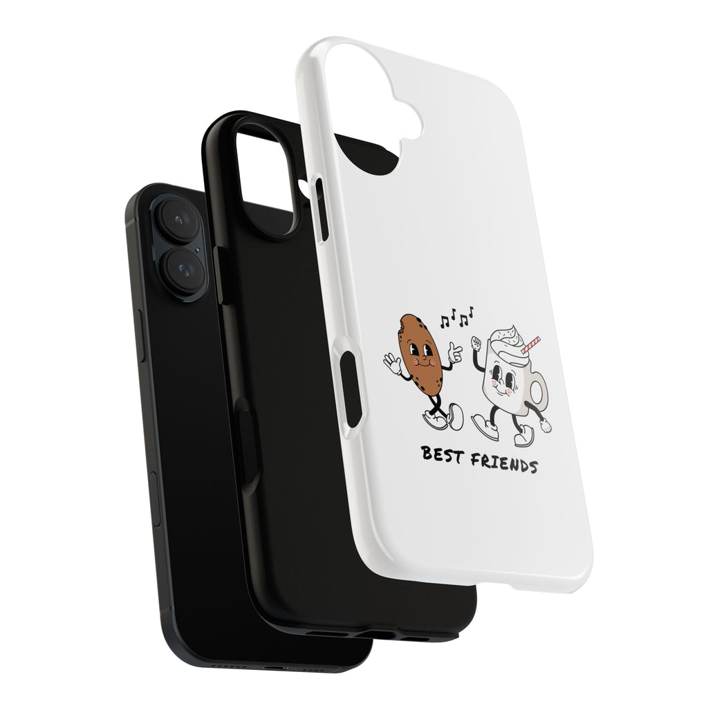 Phone Case — 'Best Friends' Coffee & Donut Cute Cartoon Protective Case