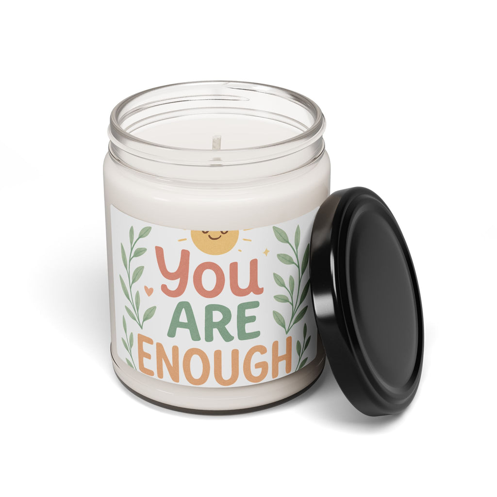 Soy Candle — "You Are Enough" Inspirational Scented Candle (9 oz)