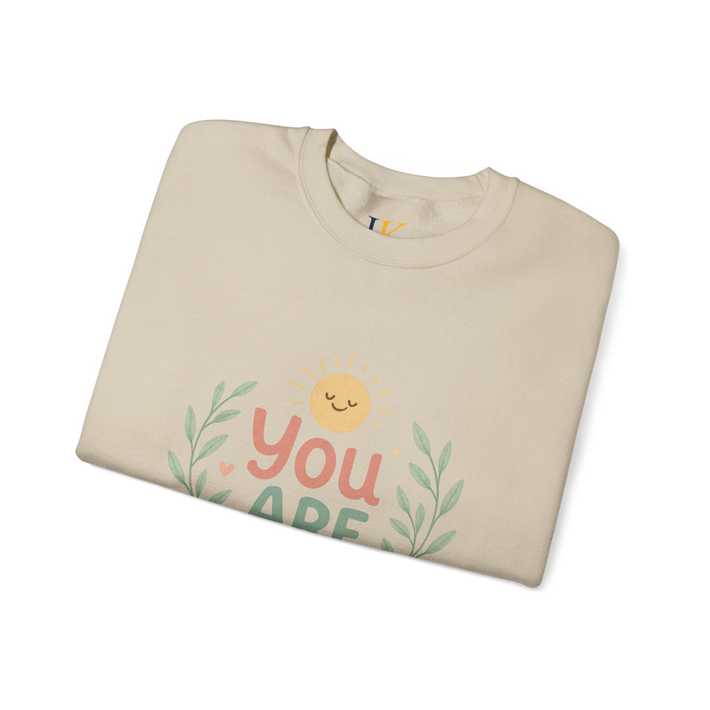 You Are Enough Crewneck Sweatshirt — Positive Affirmation Cozy Pullover