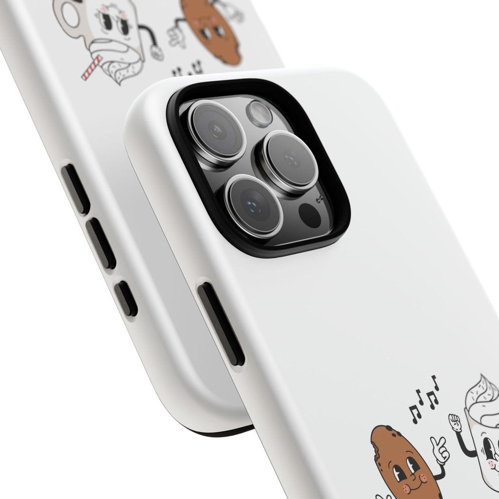 Phone Case — 'Best Friends' Coffee & Donut Cute Cartoon Protective Case