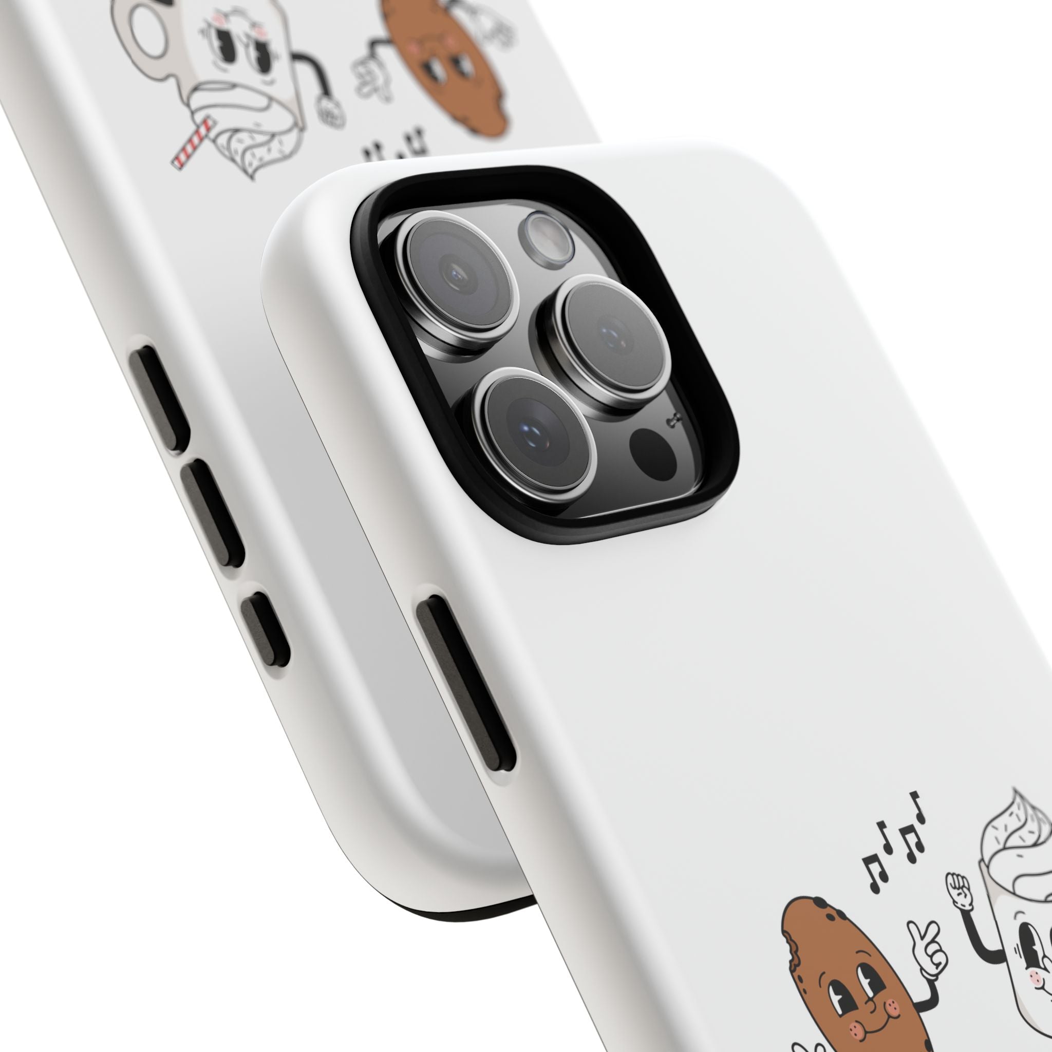 Phone Case — 'Best Friends' Coffee & Donut Cute Cartoon Protective Case