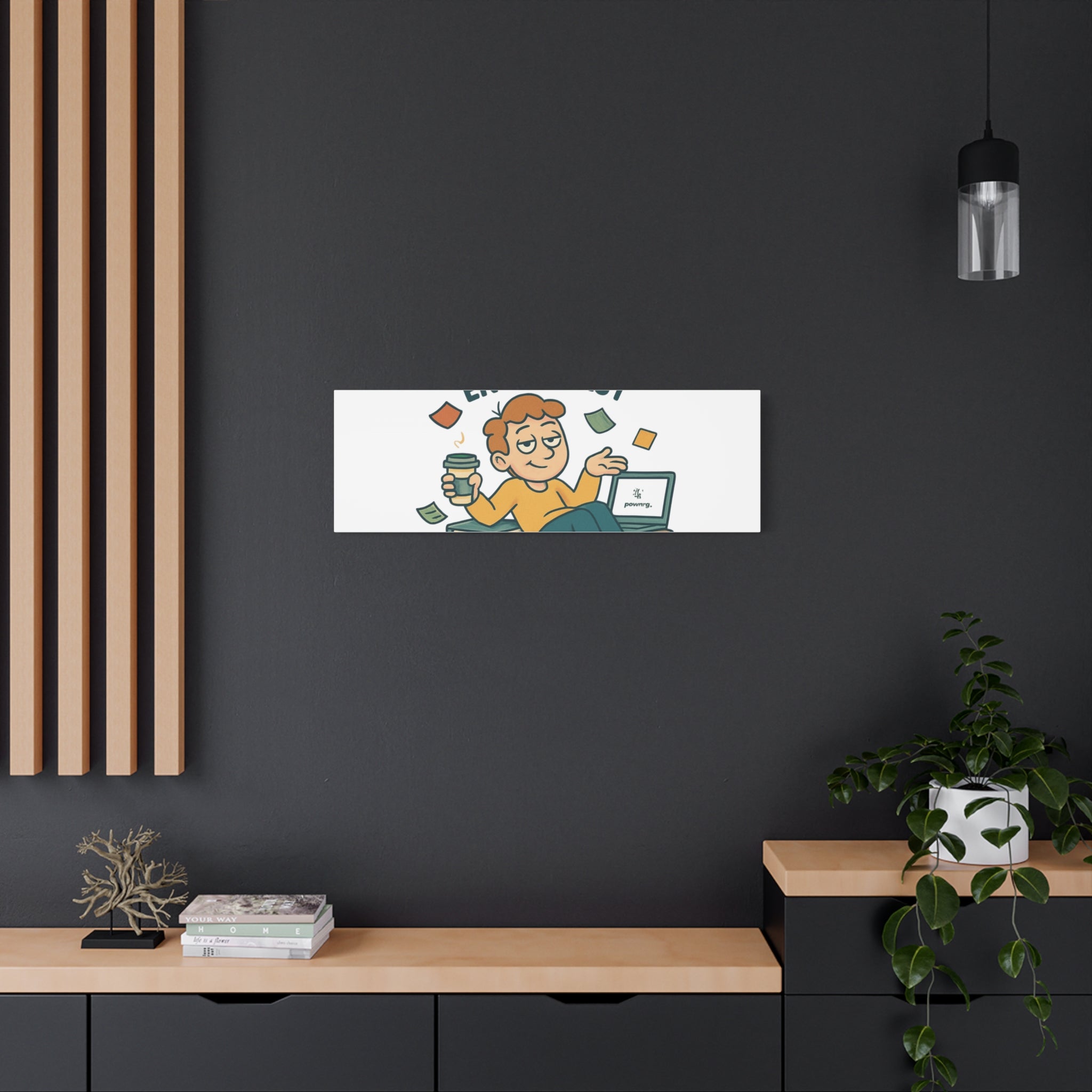 Burnout Enthusiast Canvas Print — Funny Office Wall Art for Overworked Professionals