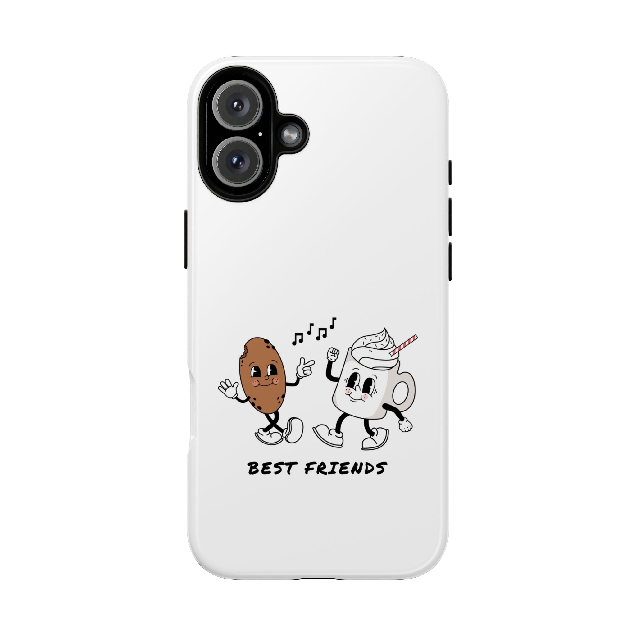 Phone Case — 'Best Friends' Coffee & Donut Cute Cartoon Protective Case
