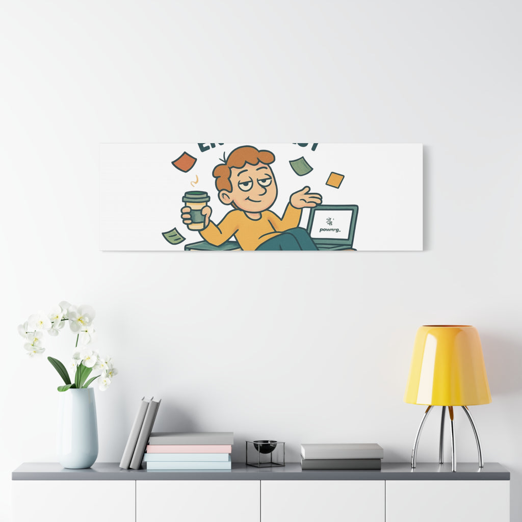 Burnout Enthusiast Canvas Print — Funny Office Wall Art for Overworked Professionals