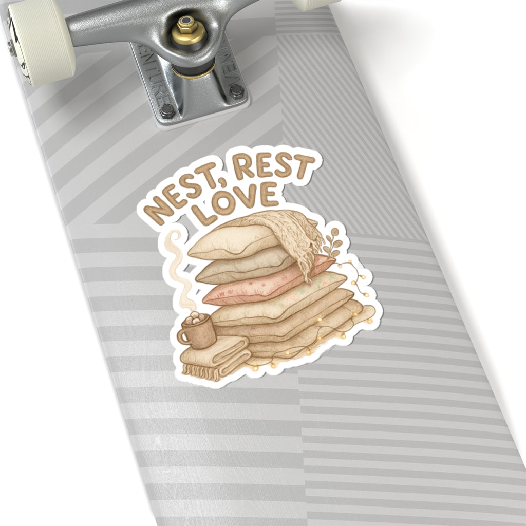 Cozy Nest Rest Love Sticker - Kiss-Cut