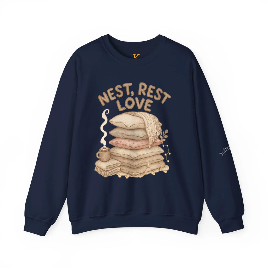 Cozy Pillow Stack Crewneck Sweatshirt - JK Kreatives