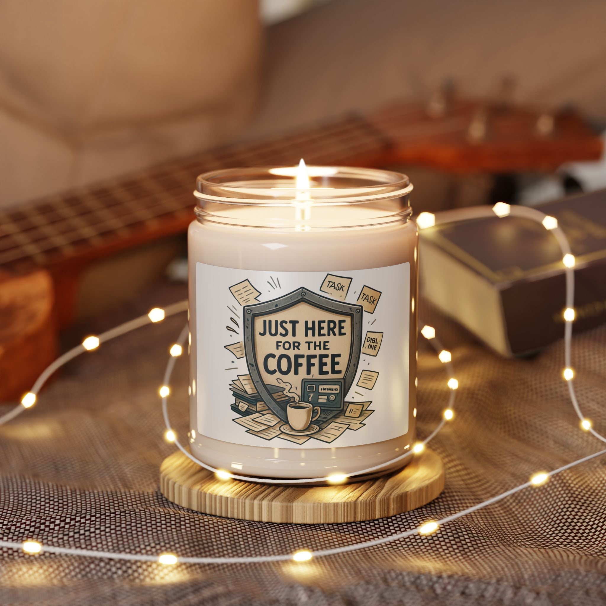 Just Here for the Coffee Scented Soy Candle — 9oz Coffee Lover Gift