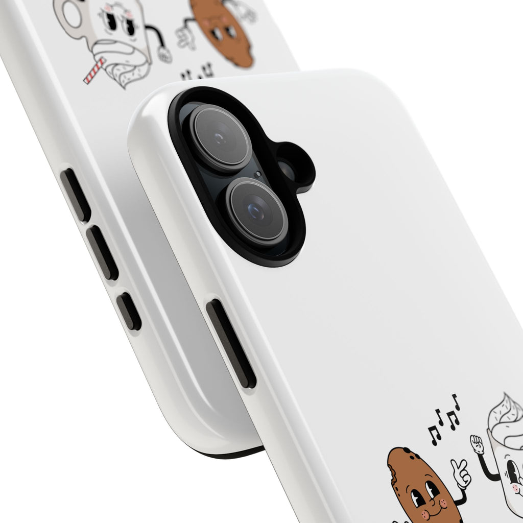 Phone Case — 'Best Friends' Coffee & Donut Cute Cartoon Protective Case