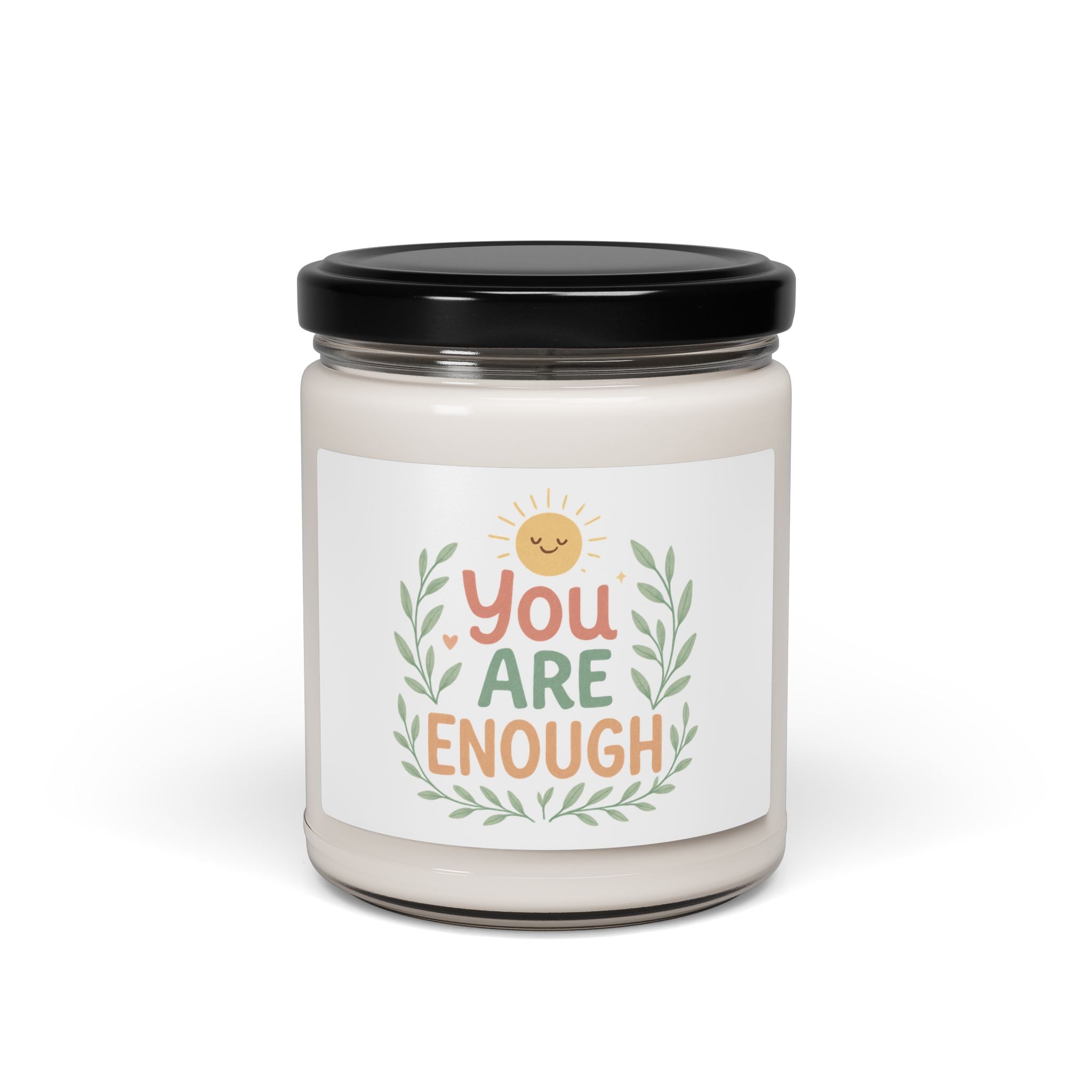 Soy Candle — "You Are Enough" Inspirational Scented Candle (9 oz)