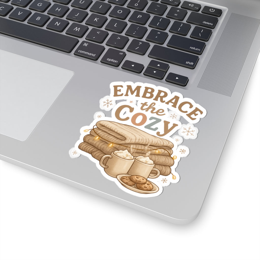 Cozy Hot Cocoa, Blankets & Cookies Kiss-Cut Sticker