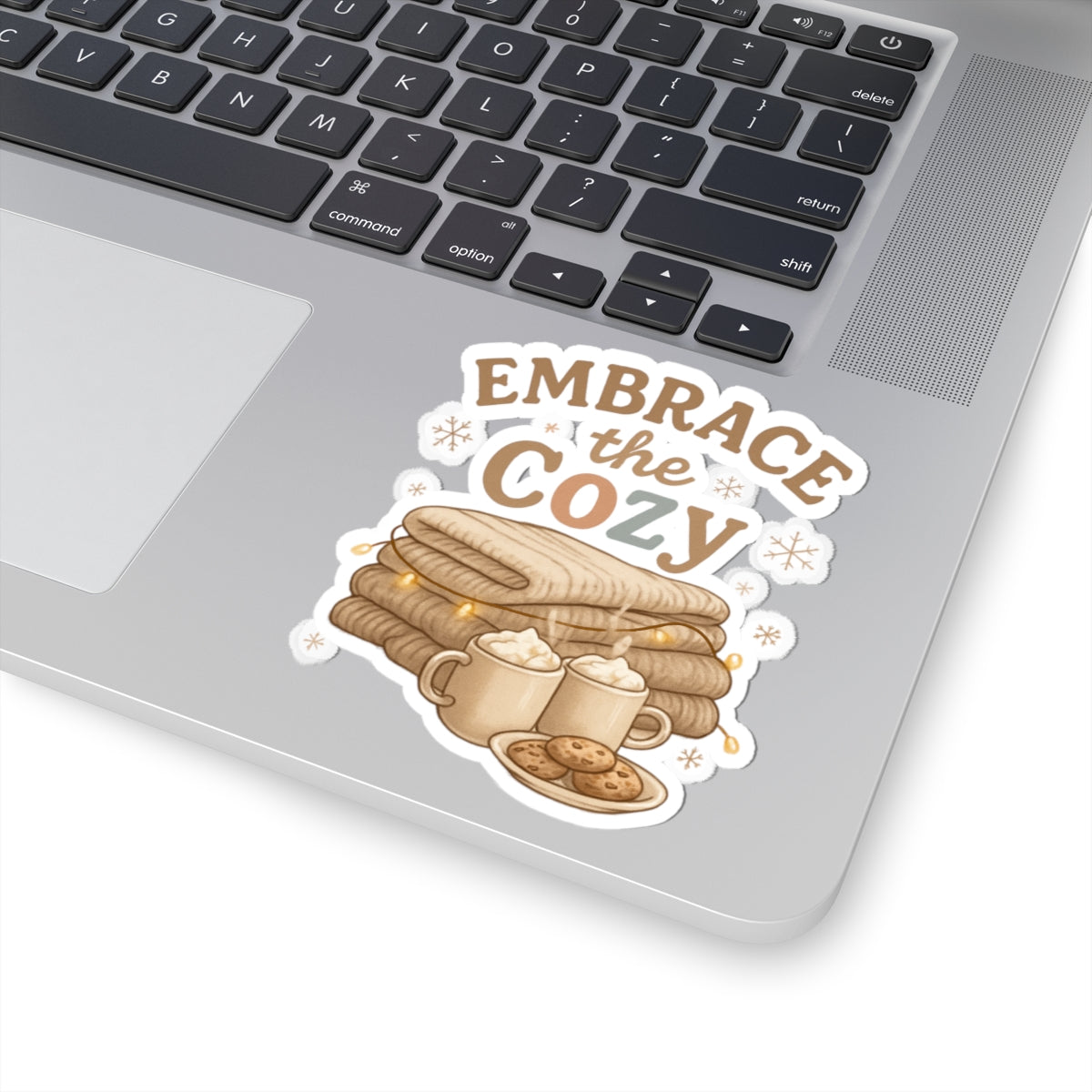 Cozy Hot Cocoa, Blankets & Cookies Kiss-Cut Sticker