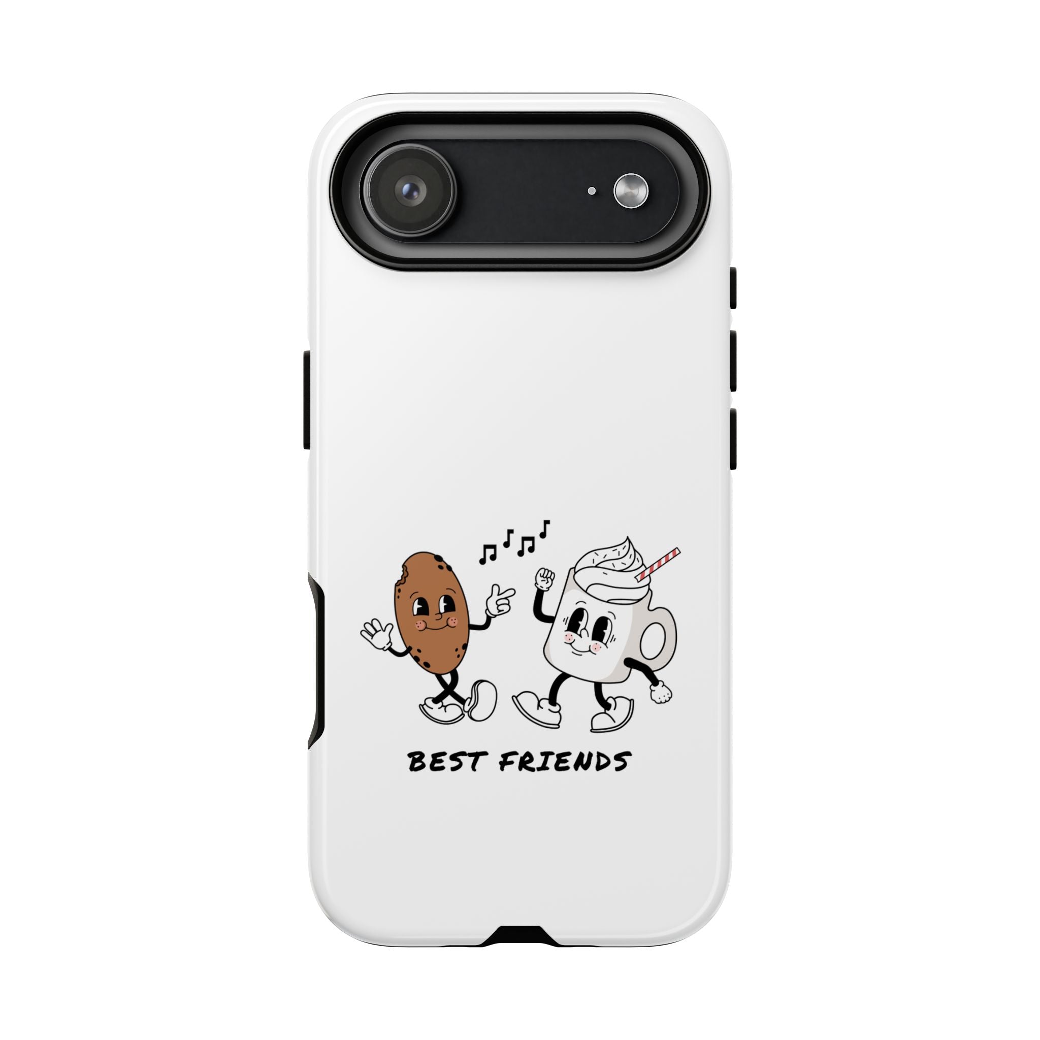 Phone Case — 'Best Friends' Coffee & Donut Cute Cartoon Protective Case