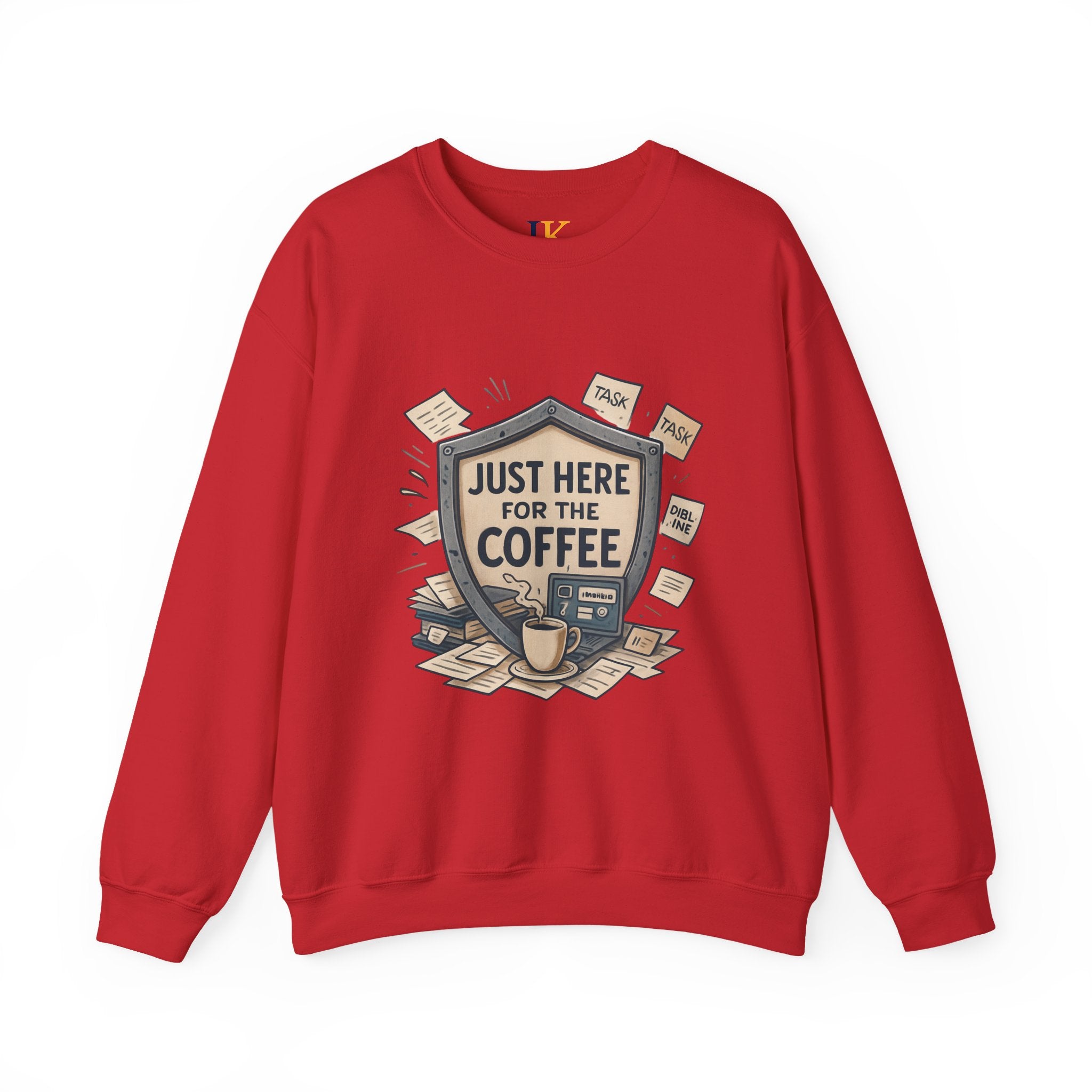Coffee Crewneck Sweatshirt — "Just Here for the Coffee" Cozy Pullover