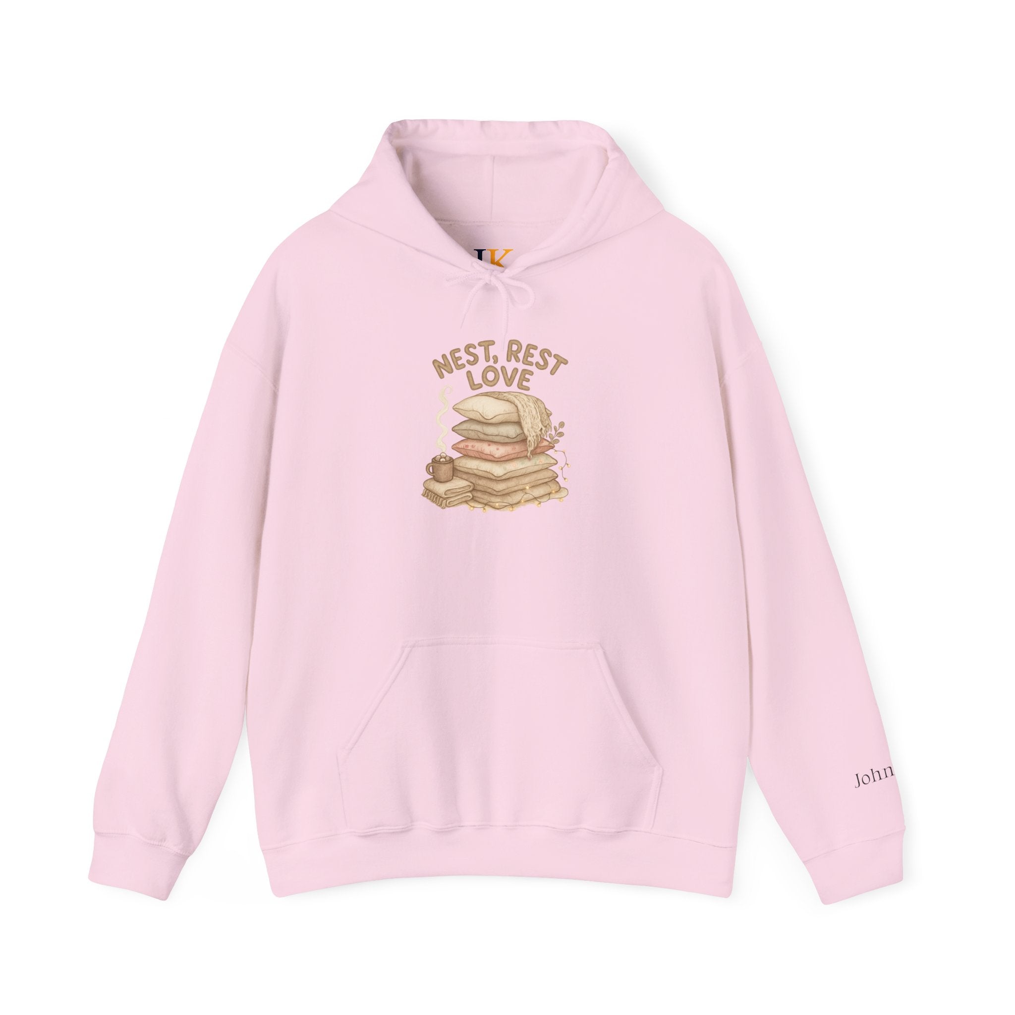 Pancake Stack Unisex Hoodie - 'Nest, Rest, Love'