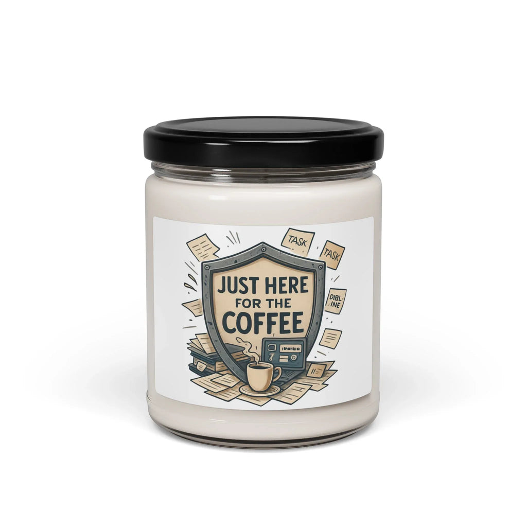 Just Here for the Coffee Scented Soy Candle — 9oz Coffee Lover Gift - JK Kreatives