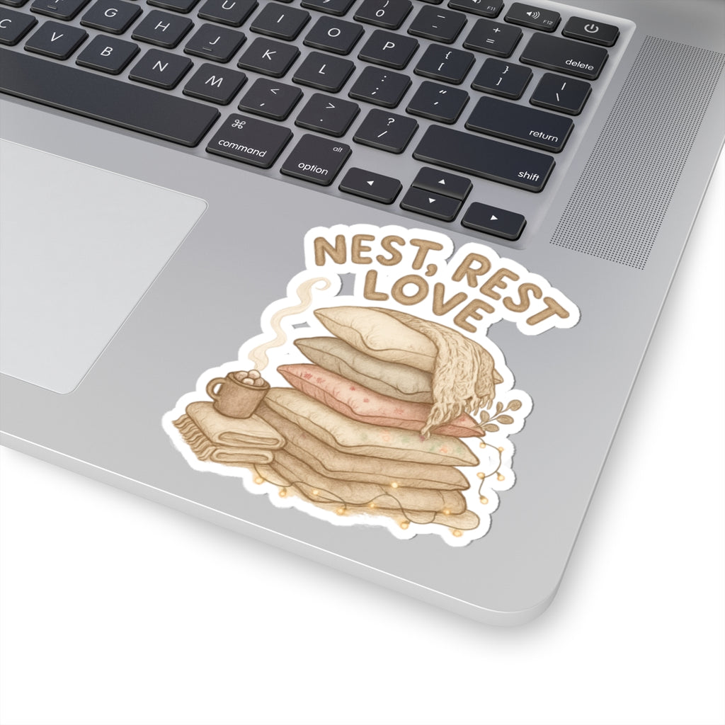 Cozy Nest Rest Love Sticker - Kiss-Cut