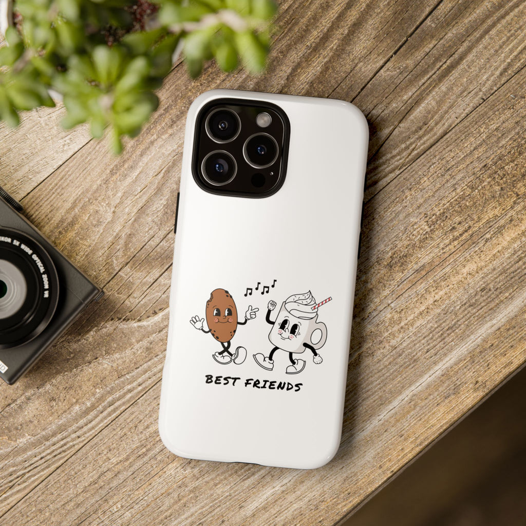 Phone Case — 'Best Friends' Coffee & Donut Cute Cartoon Protective Case
