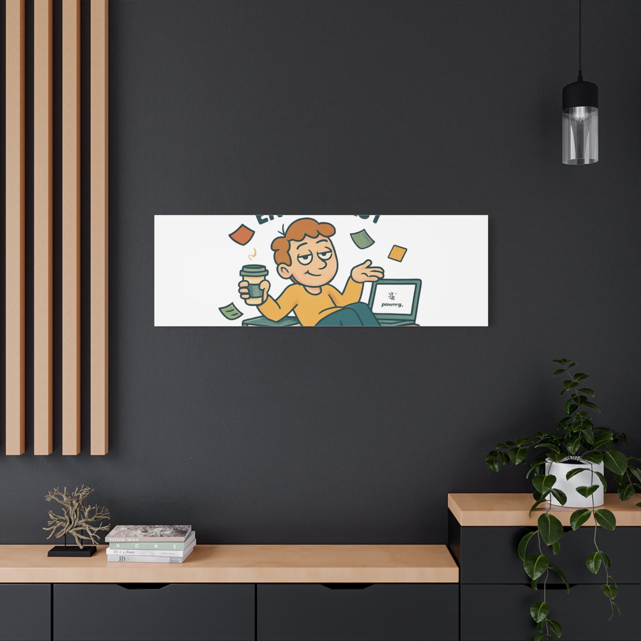 Burnout Enthusiast Canvas Print — Funny Office Wall Art for Overworked Professionals